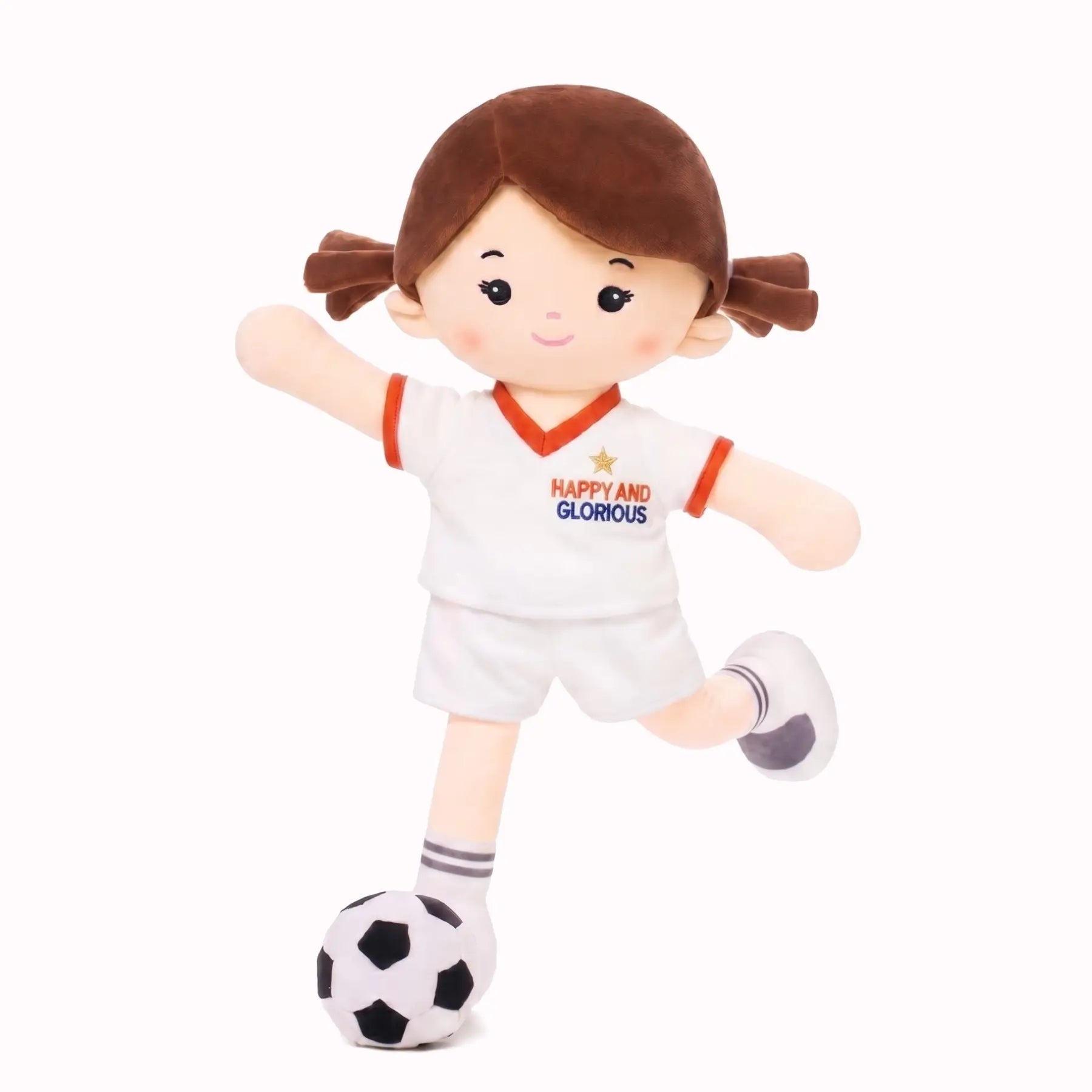 Personalized Soccer Girl - ENG (2 Skin Tones) - Sweet Doll For Collectors