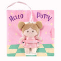 Hello Potty for Girls - Personalized Montessori Soft Book - Modern Doll Gift Set