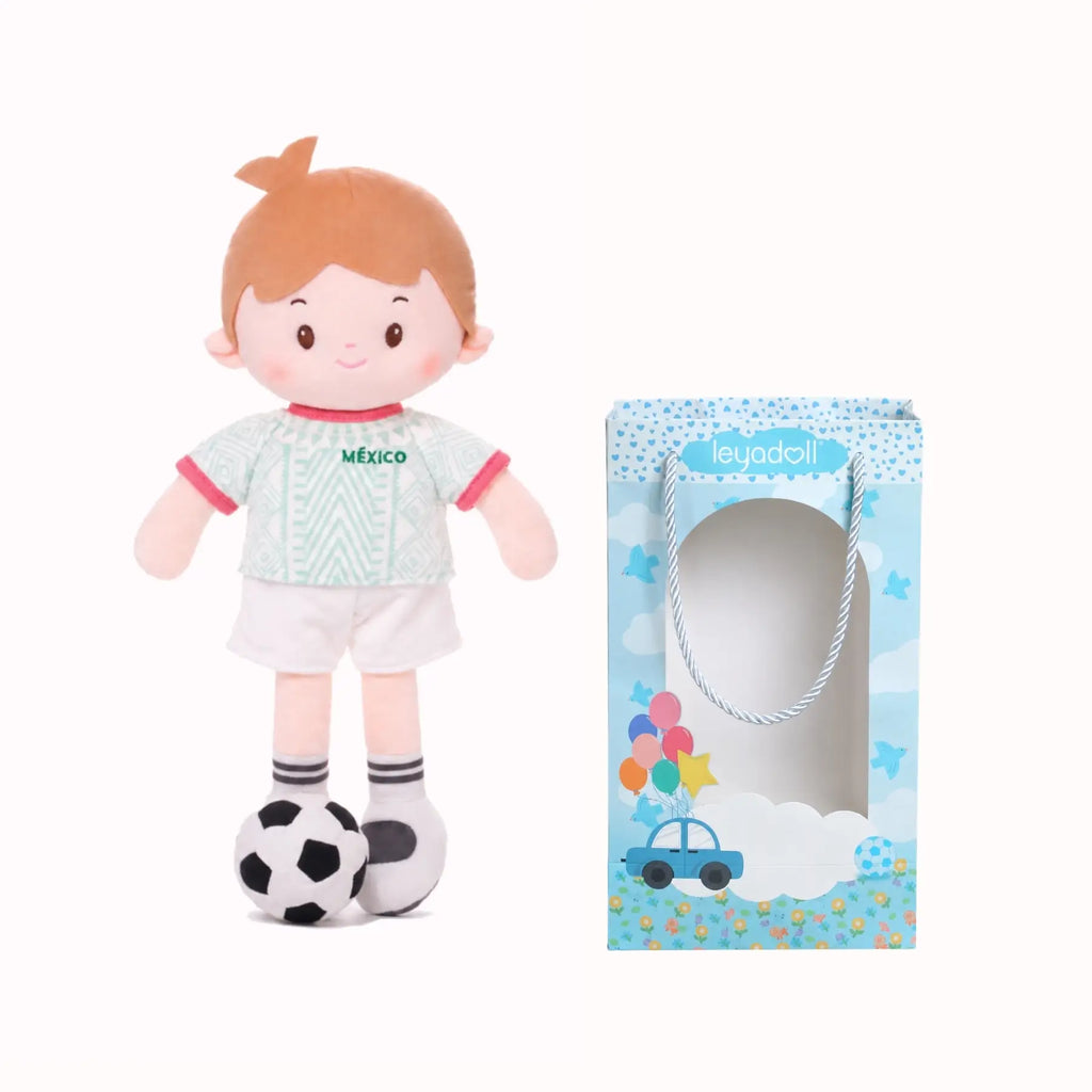Personalized Soccer Boy - MEX (2 Skin Tones) - Stylish Doll Style Set