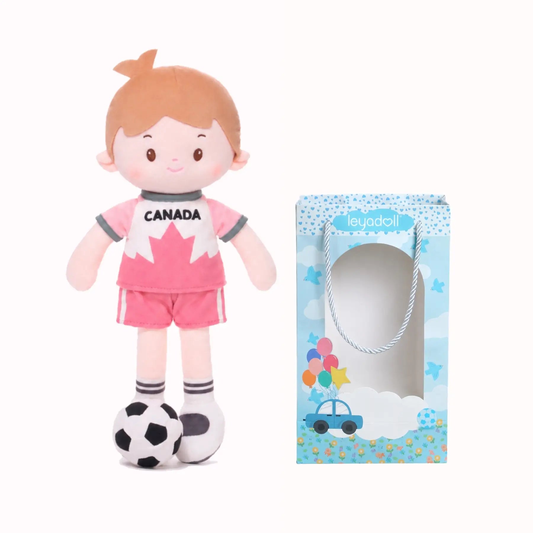 Personalized Soccer Boy - CAN (2 Skin Tones) - Stylish Doll Accessory Set