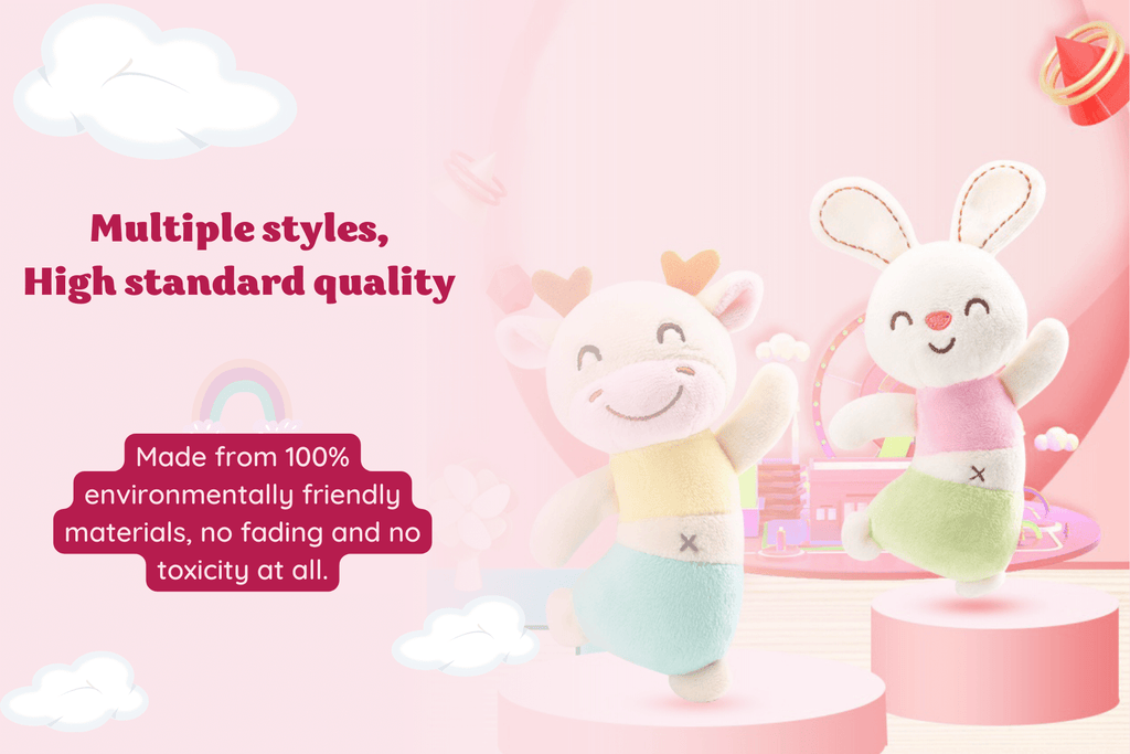 Leyadoll - Soft Baby Rattle Toy - Modern Doll With Accessories