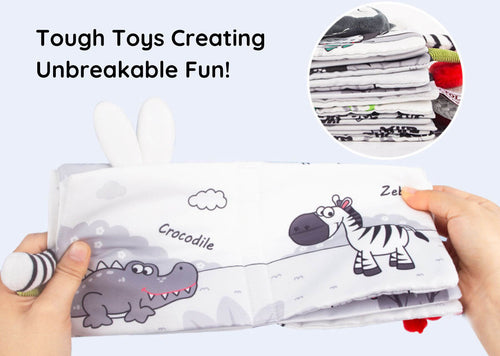 Animal Kingdom - Black&White Soft Tail Book For Babies - Everyday Doll Collection