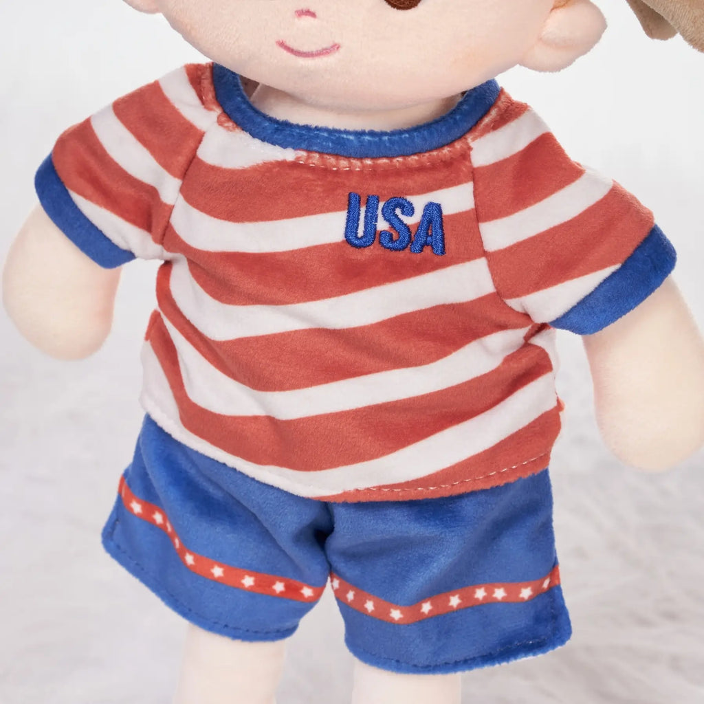 Personalized Soccer Girl - USA (2 Skin Tones) - Pretty Doll For Playtime
