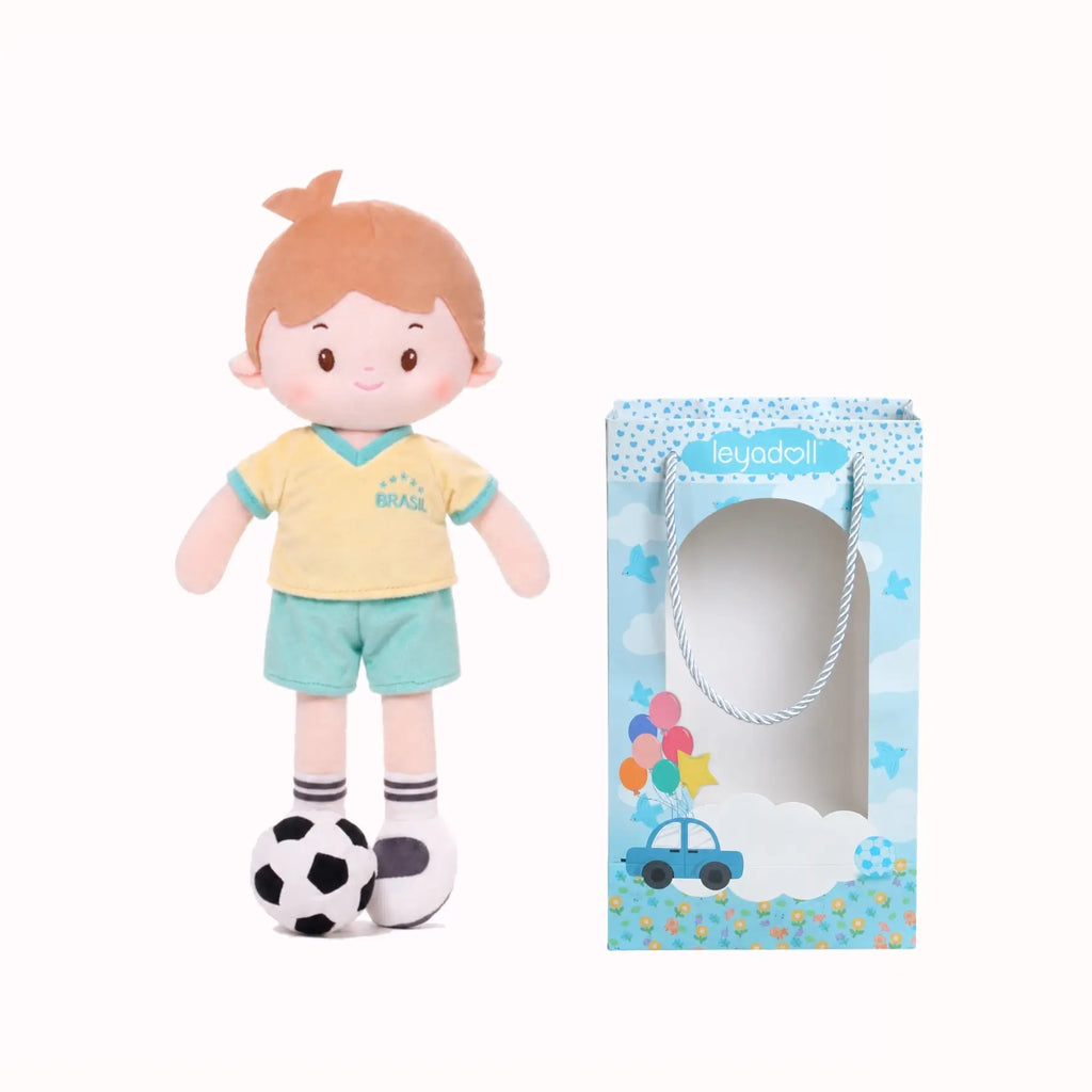 Personalized Soccer Boy - BRA (2 Skin Tones) - Stylish Doll For Gifting