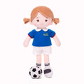 Personalized Soccer Girl - FRA (2 Skin Tones) - Stylish Doll With Outfit
