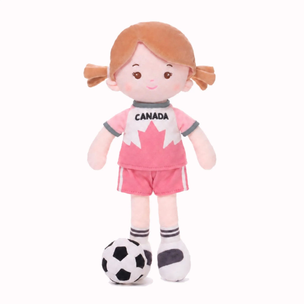 Personalized Soccer Girl - CAN (2 Skin Tones) - Modern Doll With Outfit