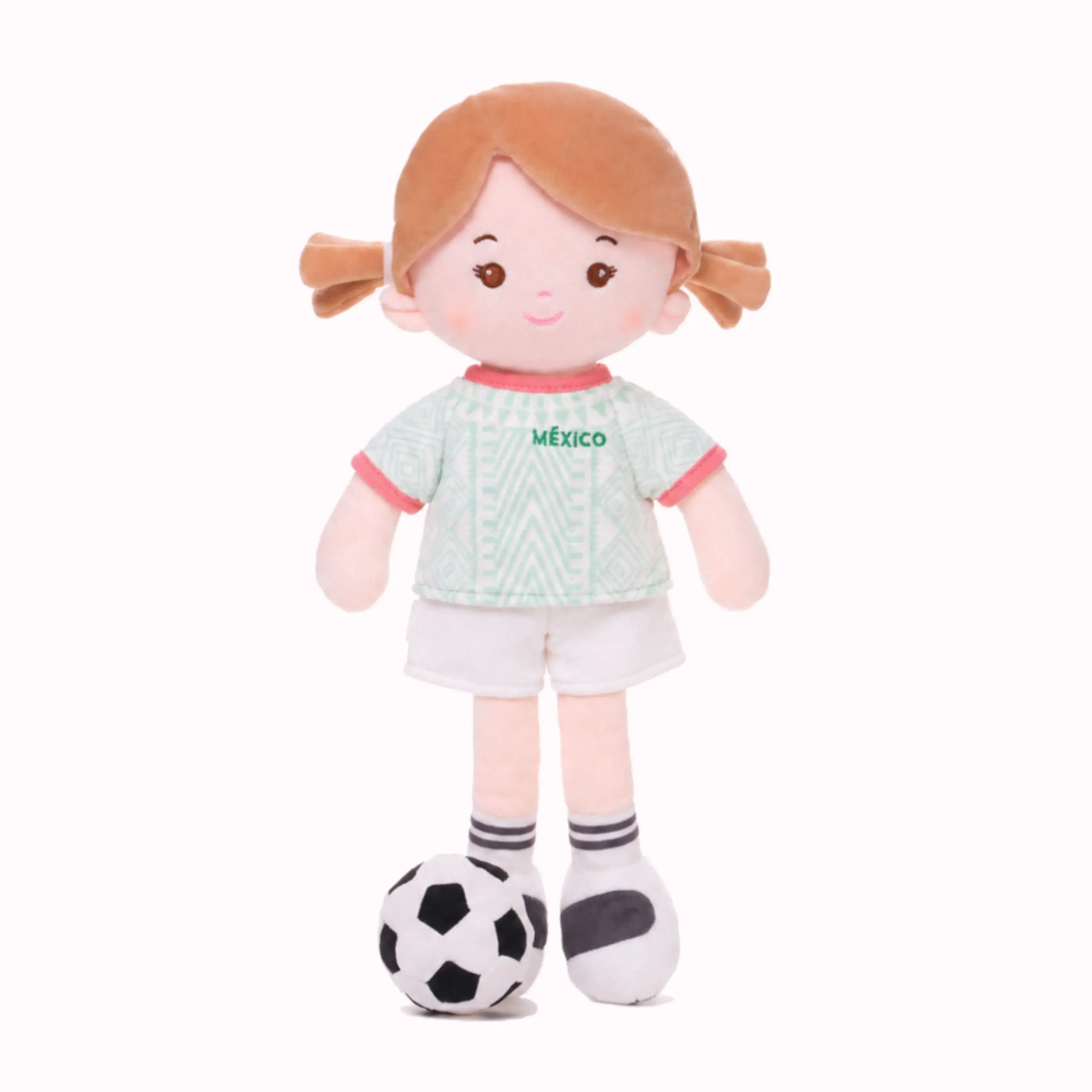 Personalized Soccer Girl - MEX (2 Skin Tones) - Cute Doll Starter Set