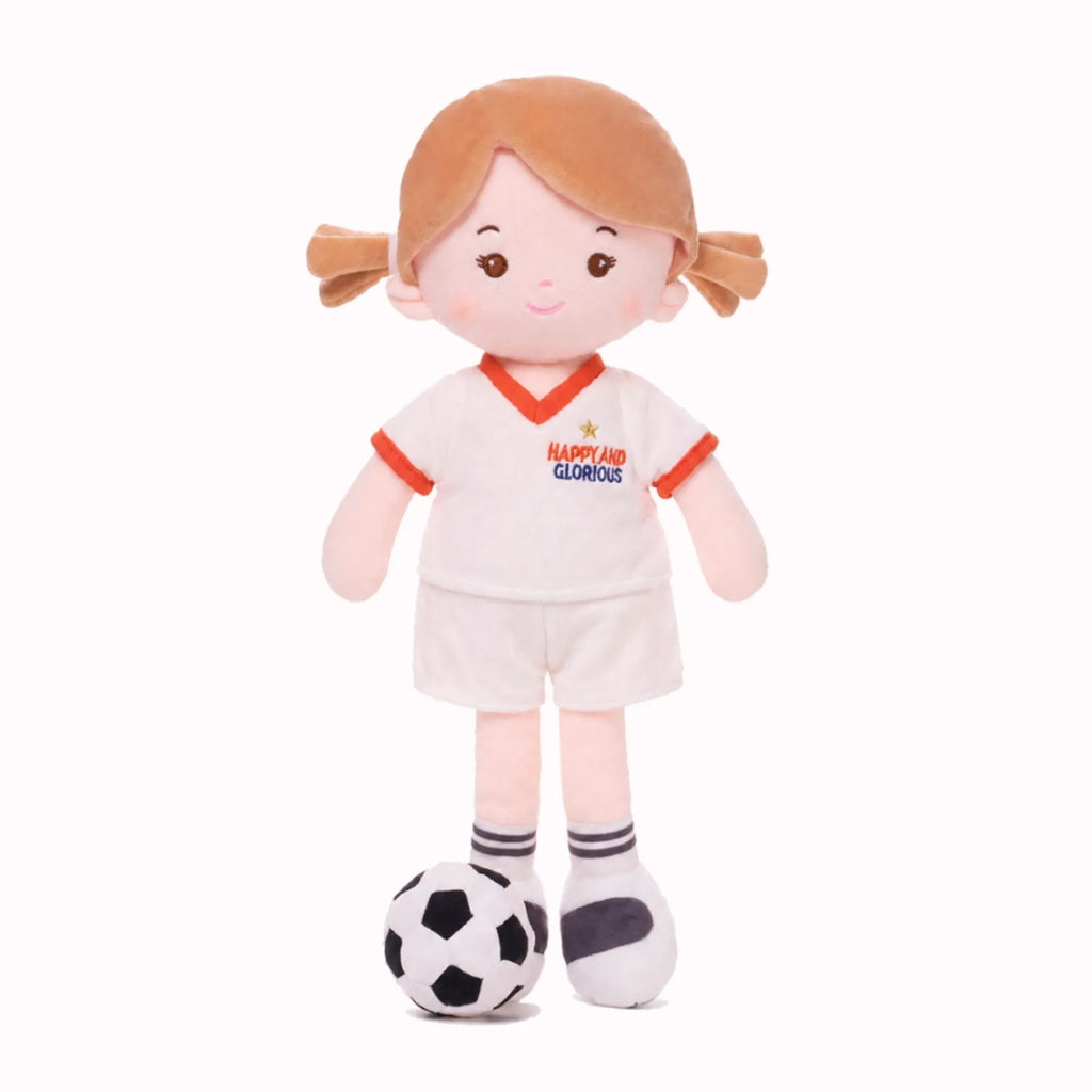 Personalized Soccer Girl - ENG (2 Skin Tones) - Sweet Doll For Collectors