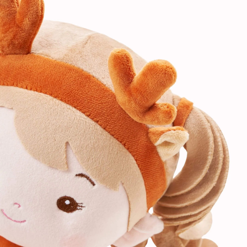 Personalized Reindeer Girl - Charming Doll Clothes Set