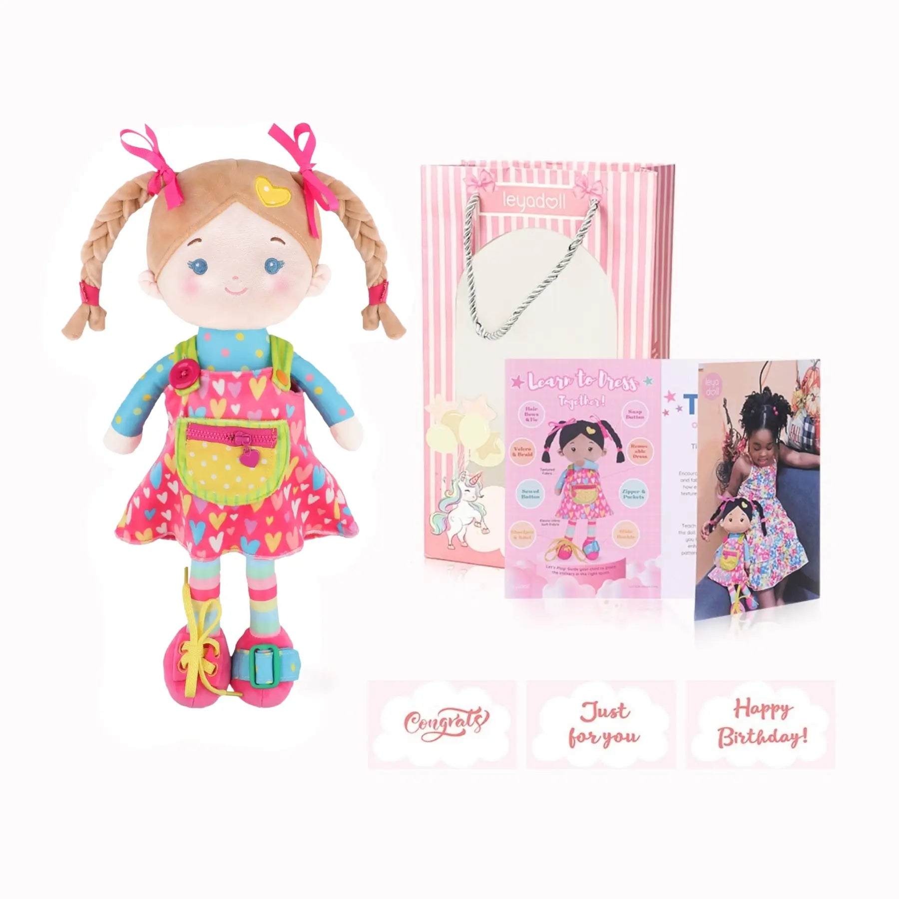 Personalized Sunnyheart Tilly Girl - Montessori Doll - Large Size Doll With Outfit