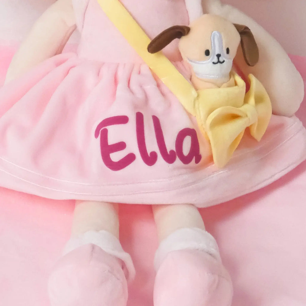 Personalized Milly Girl & Her Pet - Everyday Doll For Display