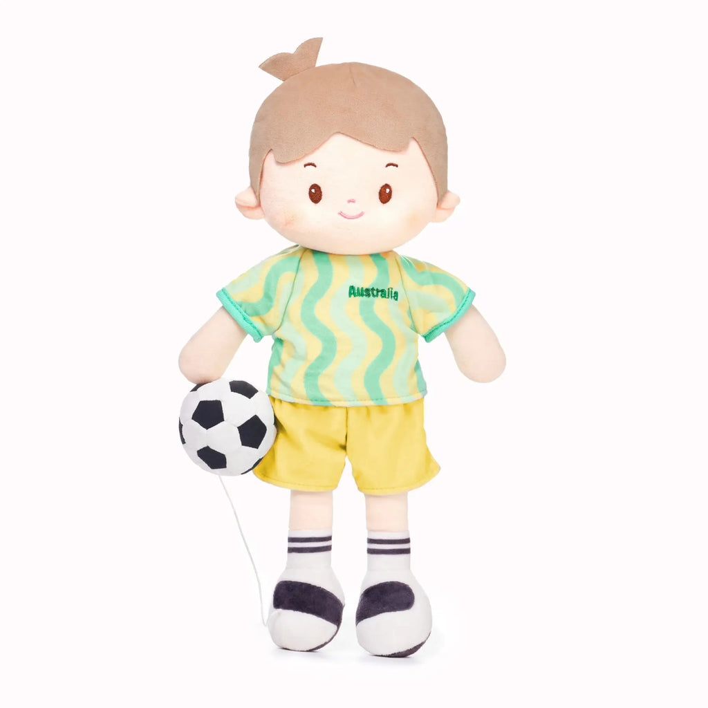 Personalized Soccer Boy - AUS (2 Skin Tones) - Lovely Dress Up Doll