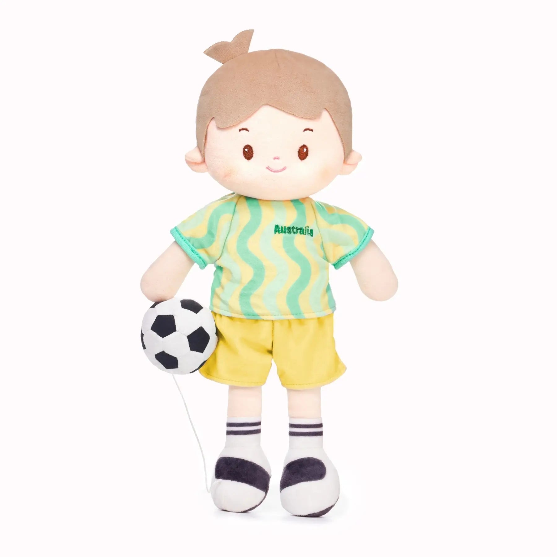 Personalized Soccer Boy - AUS (2 Skin Tones) - Lovely Dress Up Doll