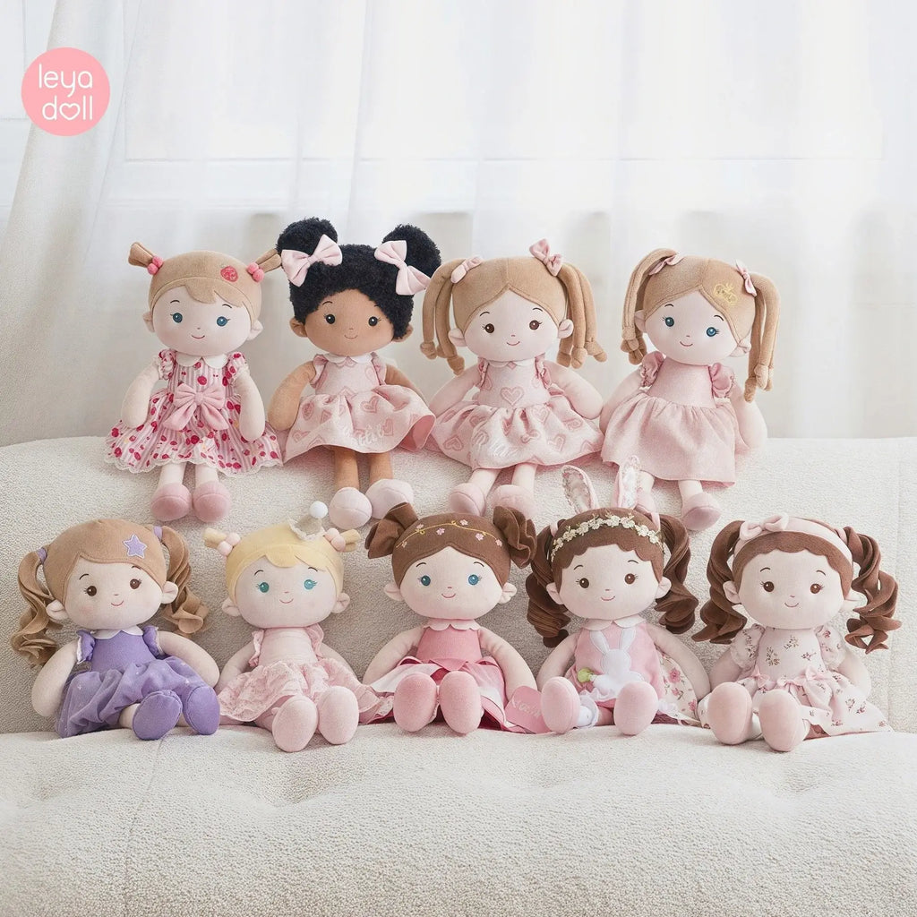 Leyadoll Soft Plush Personalized Leya Doll, My First Baby Doll - Cozy Doll For Display