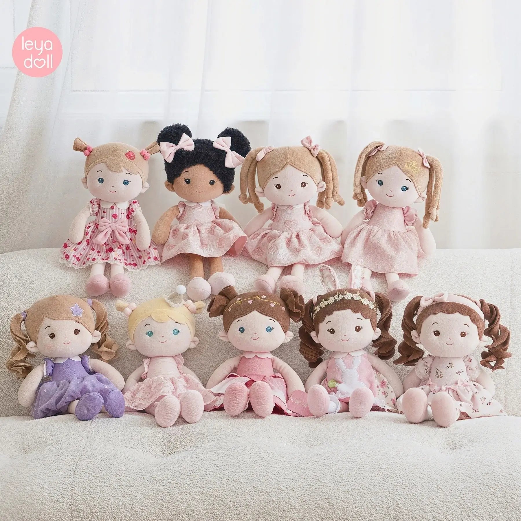 Leyadoll Soft Plush Personalized Leya Doll, My First Baby Doll - Cozy Doll For Display