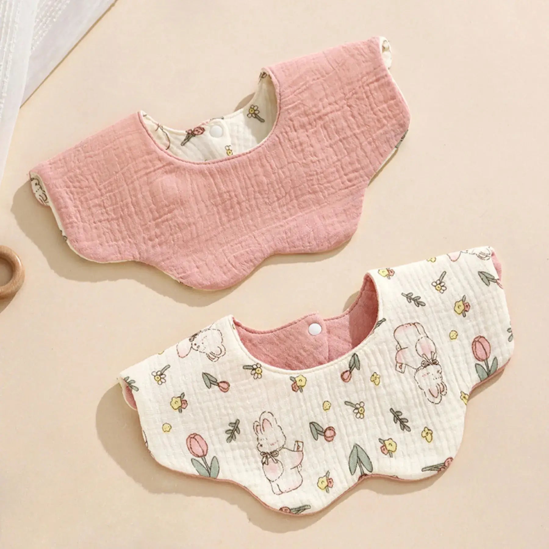 Baby Two-Sided Bib - Modern Doll For Playtime