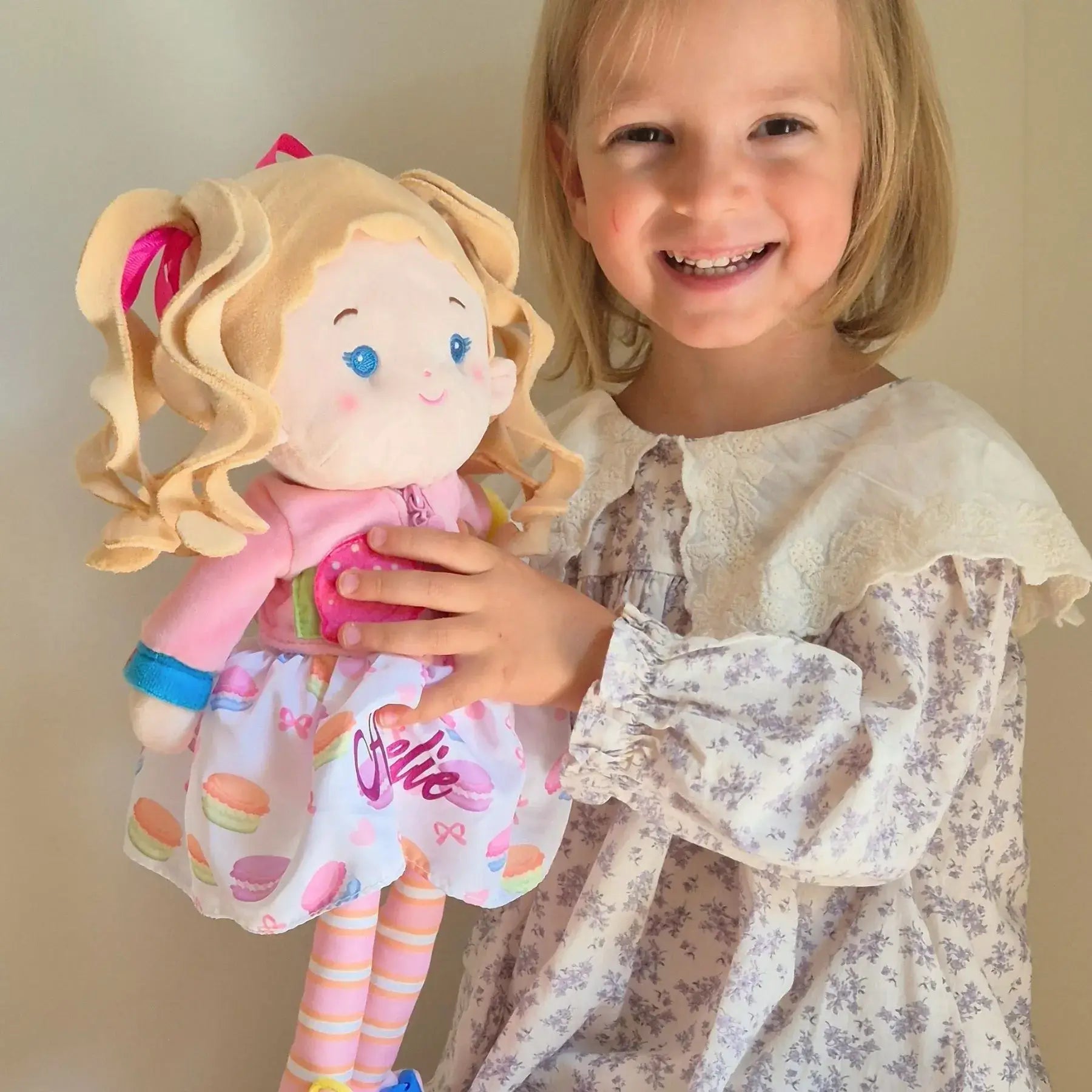 Personalized Cupcake Girl - Montessori Doll - Display Ready Dress Up Doll