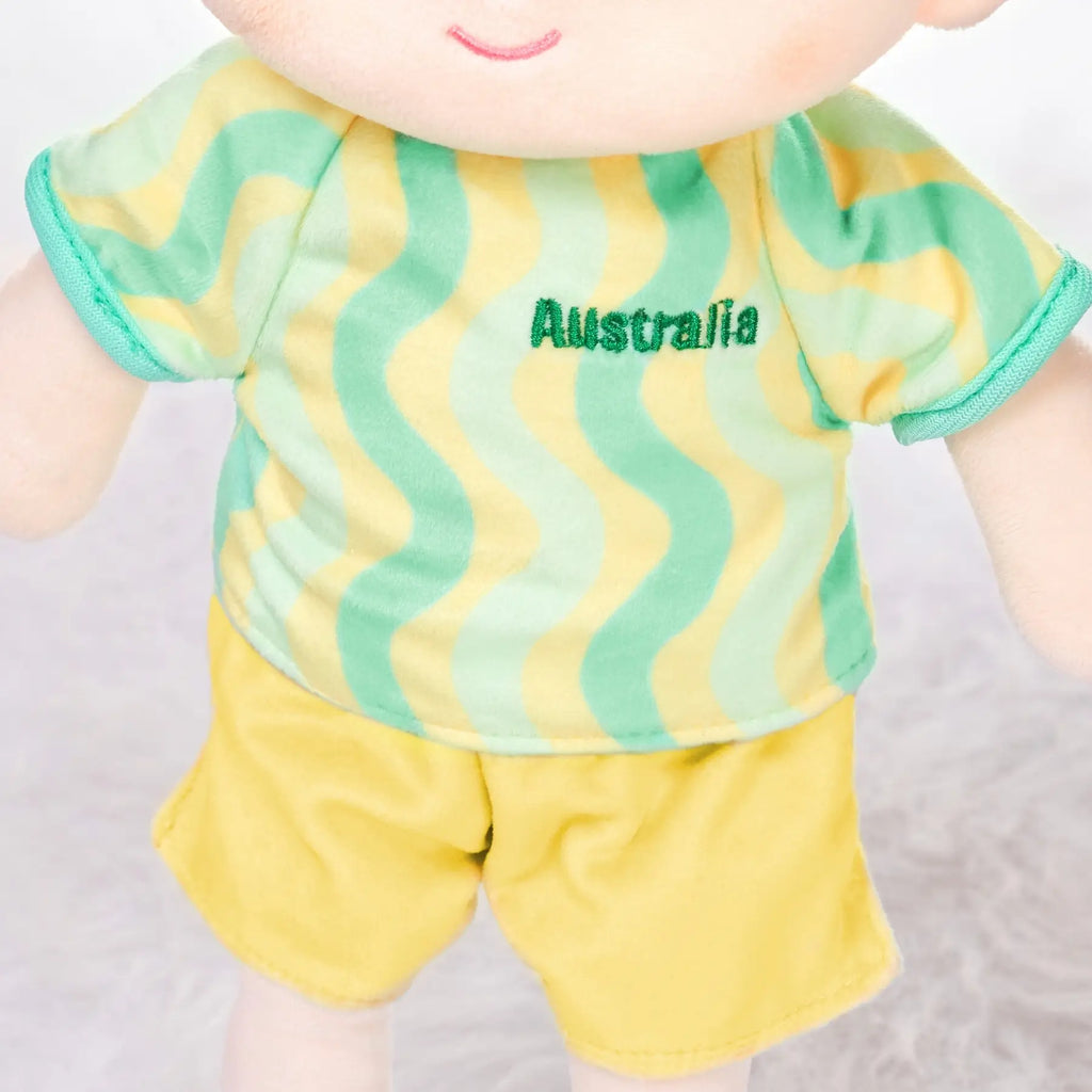 Personalized Soccer Boy - AUS (2 Skin Tones) - Lovely Dress Up Doll