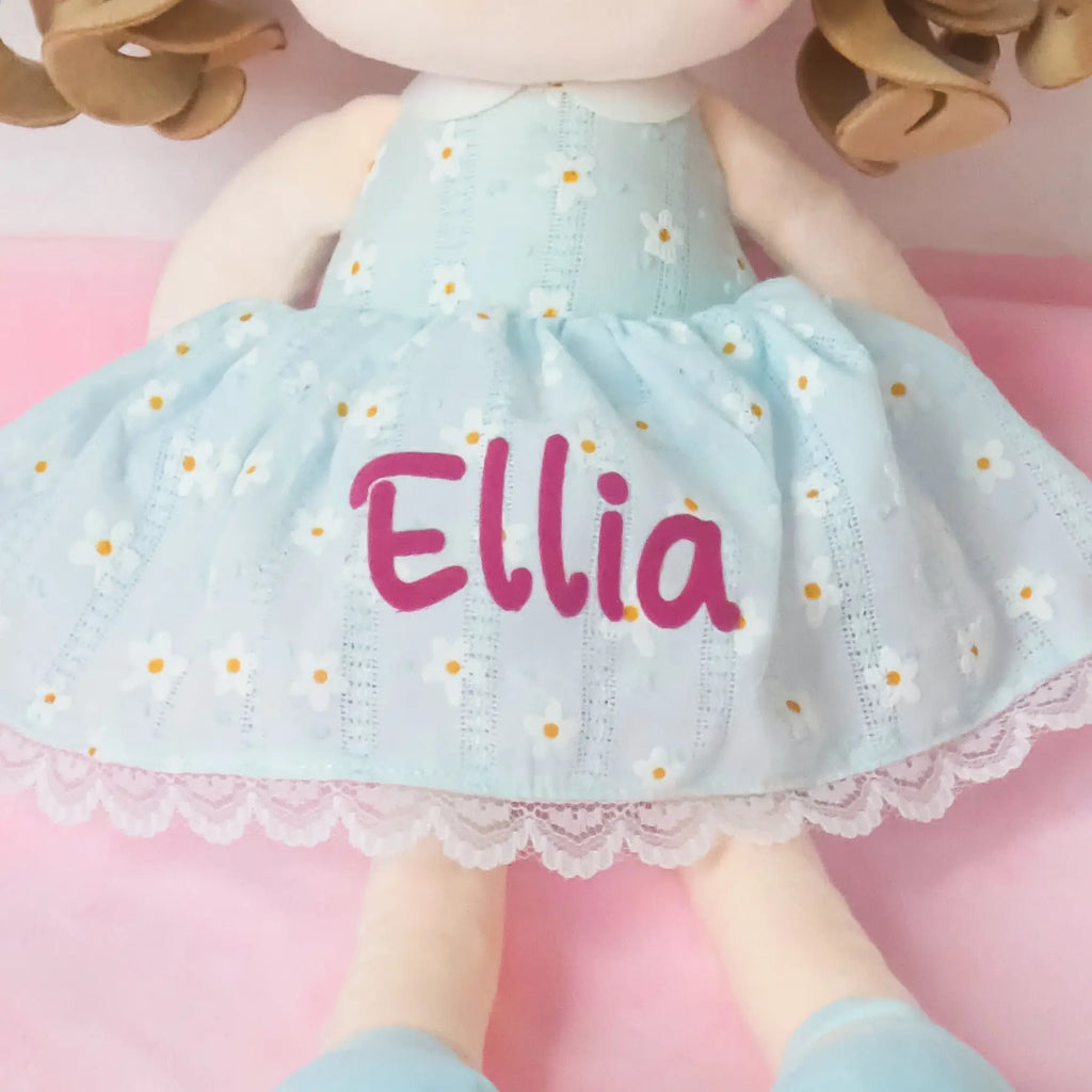 Personalized Melia Girl - Blue - Charming Doll For Gifting