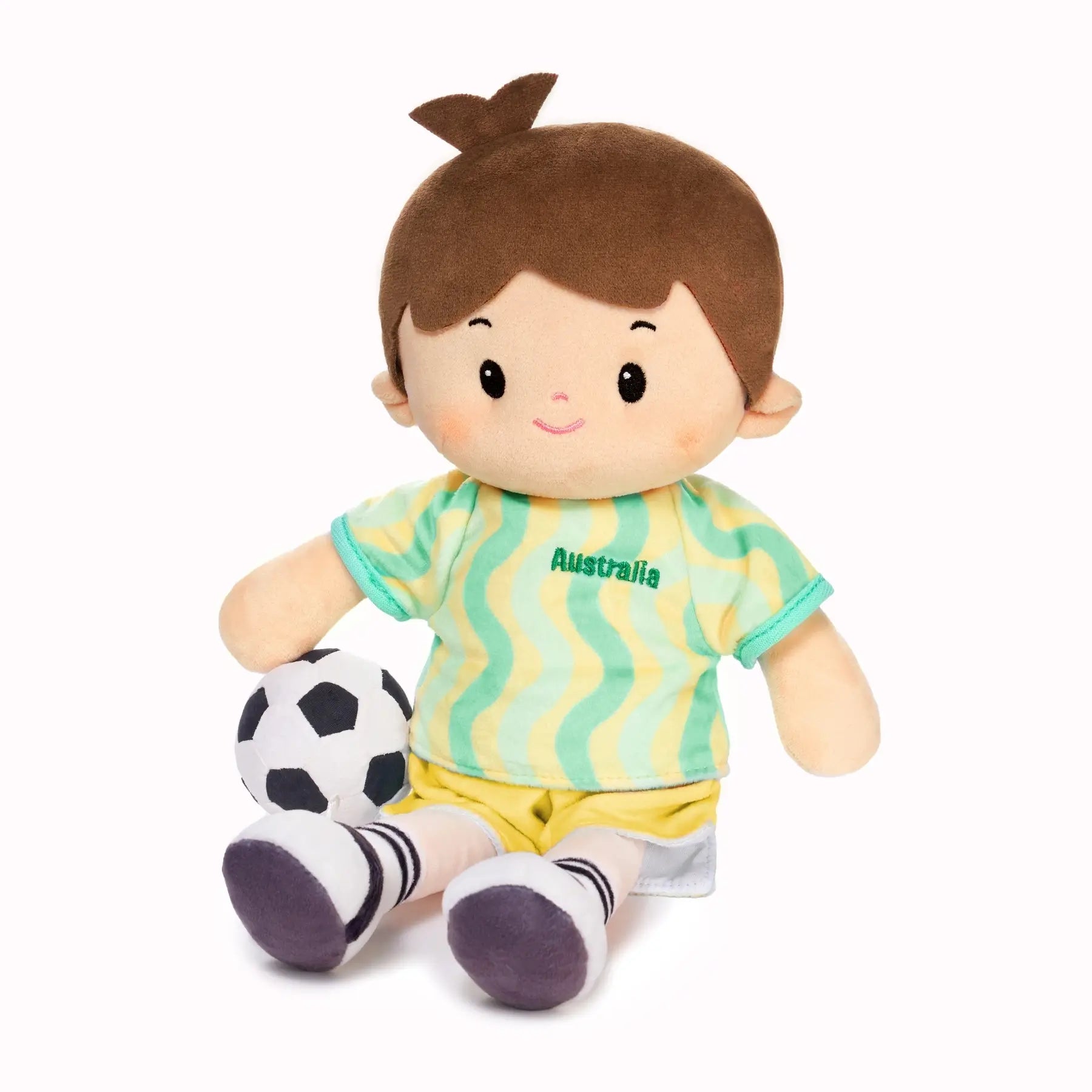Personalized Soccer Boy - AUS (2 Skin Tones) - Lovely Dress Up Doll
