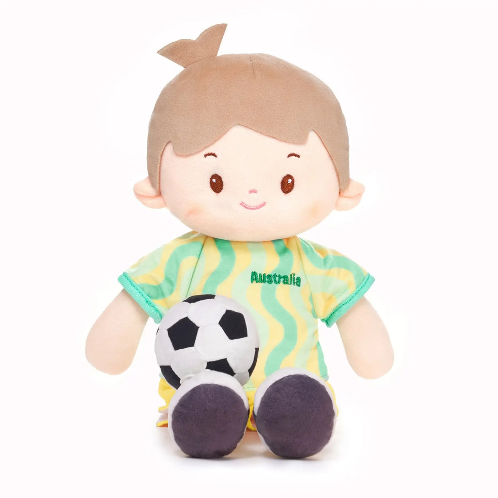 Personalized Soccer Boy - AUS (2 Skin Tones) - Lovely Dress Up Doll
