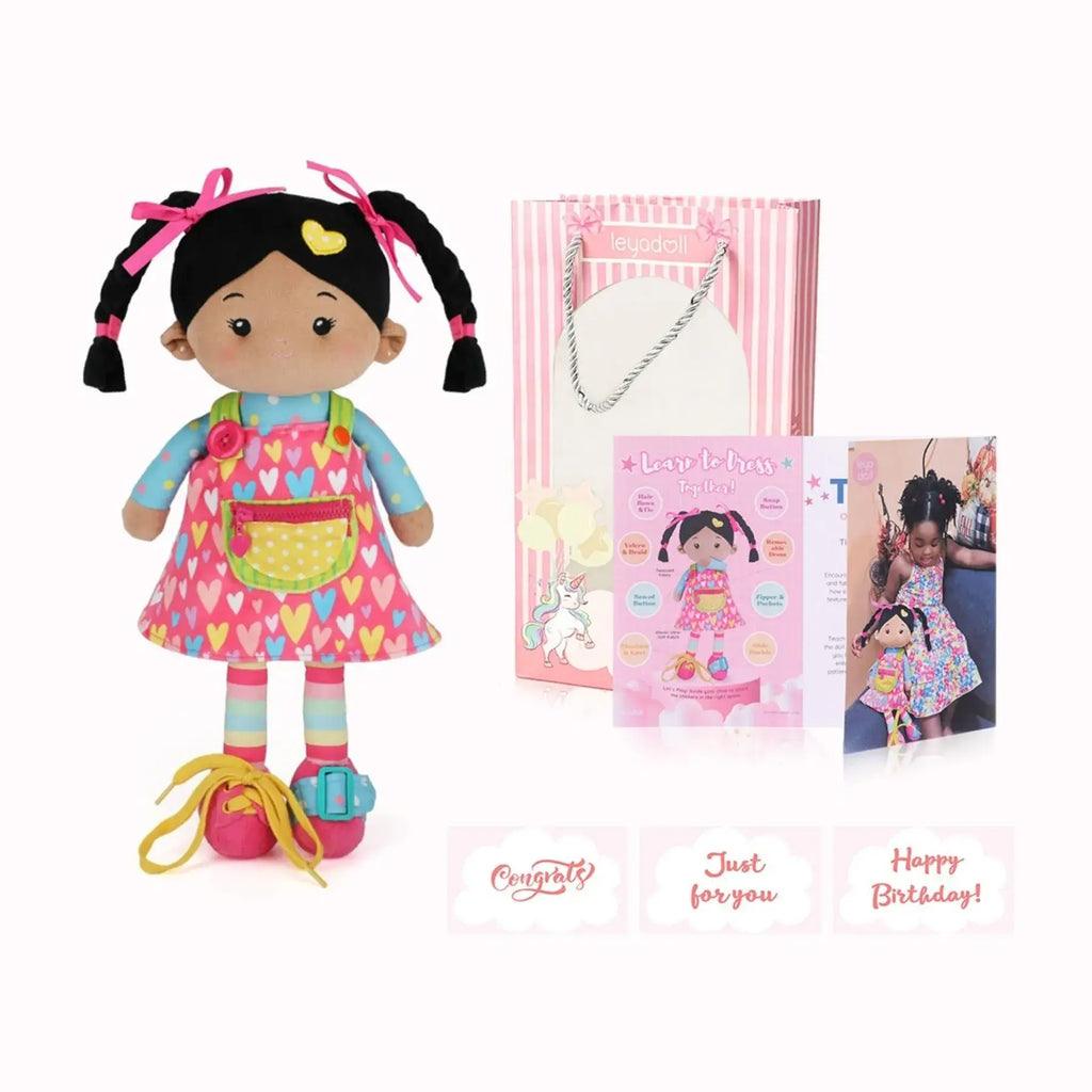 Personalized Sunnyheart Bonnie Girl - Montessori Doll - Gentle Doll Starter Set