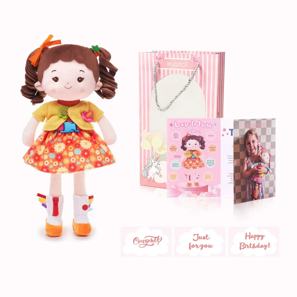 Personalized Flora Girl - Montessori Doll - Boutique Style Doll Collection