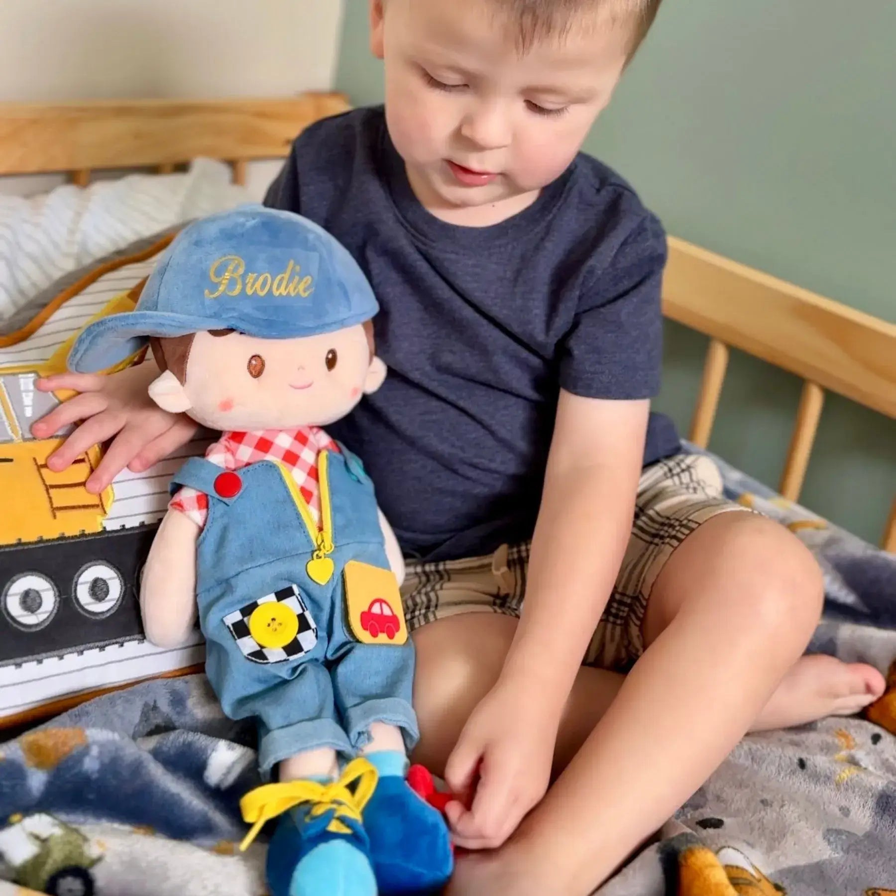 Personalized Crayon Charles - Montessori Doll - Sweet Doll Accessory Set