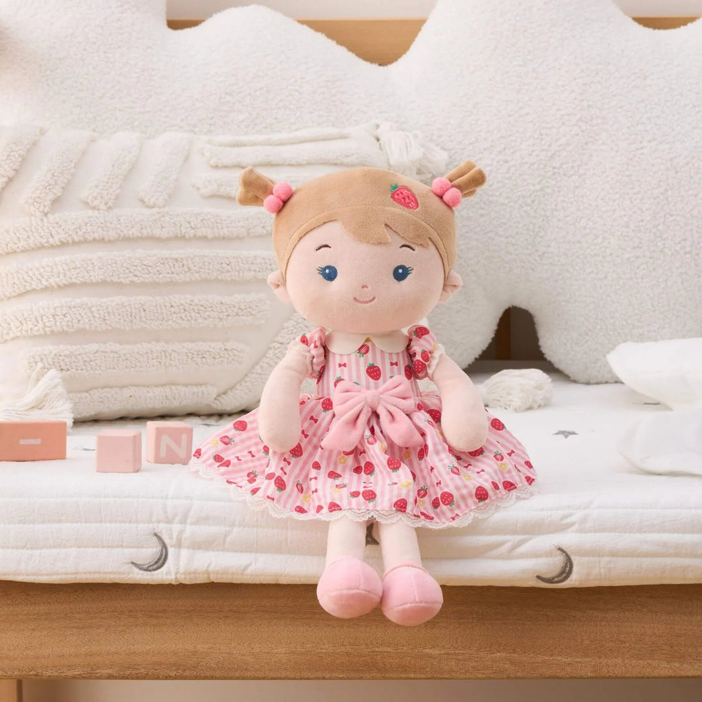 Personalized Strawberry Girl - Pink - Playroom Ready Doll For Gifting