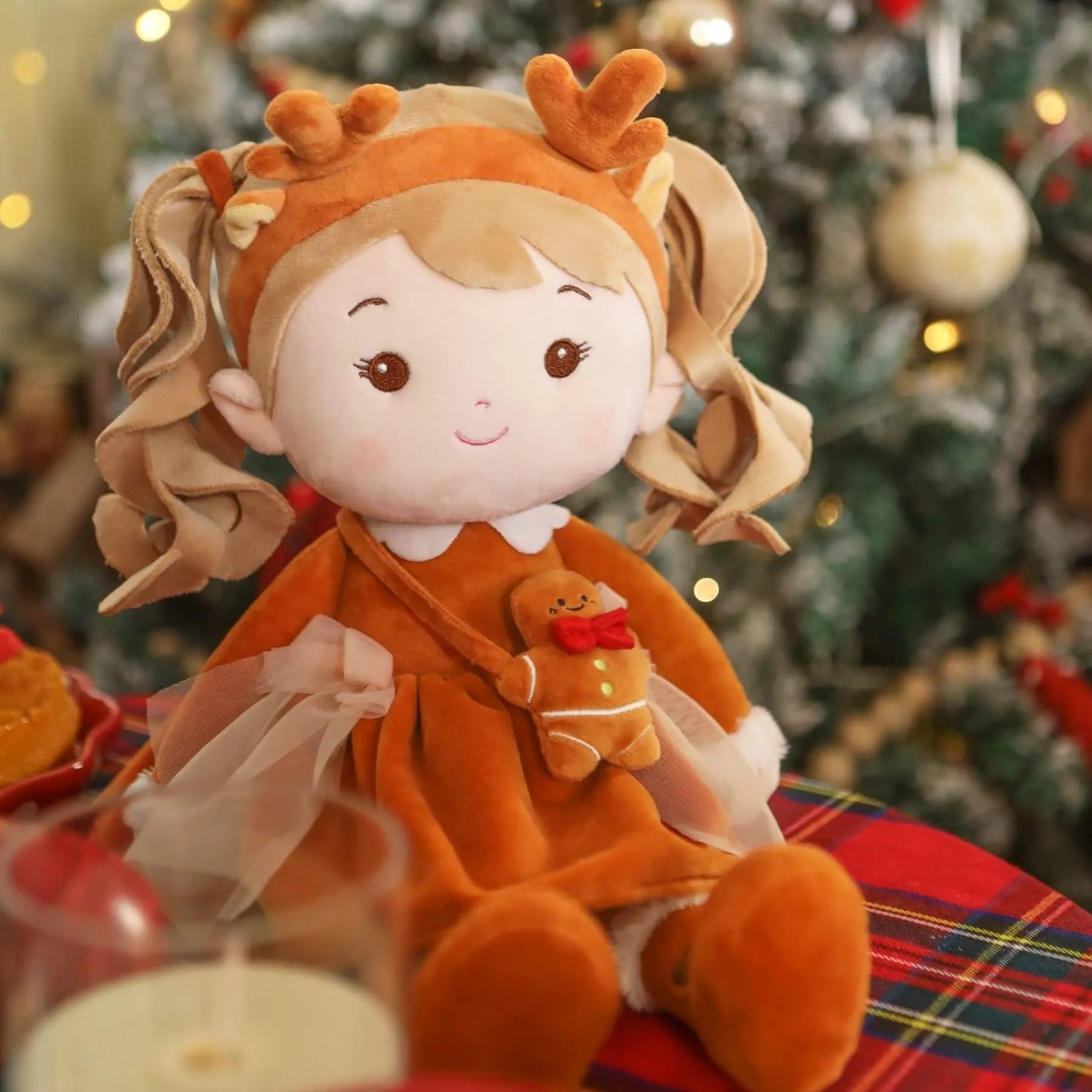 Personalized Reindeer Girl - Charming Doll Clothes Set