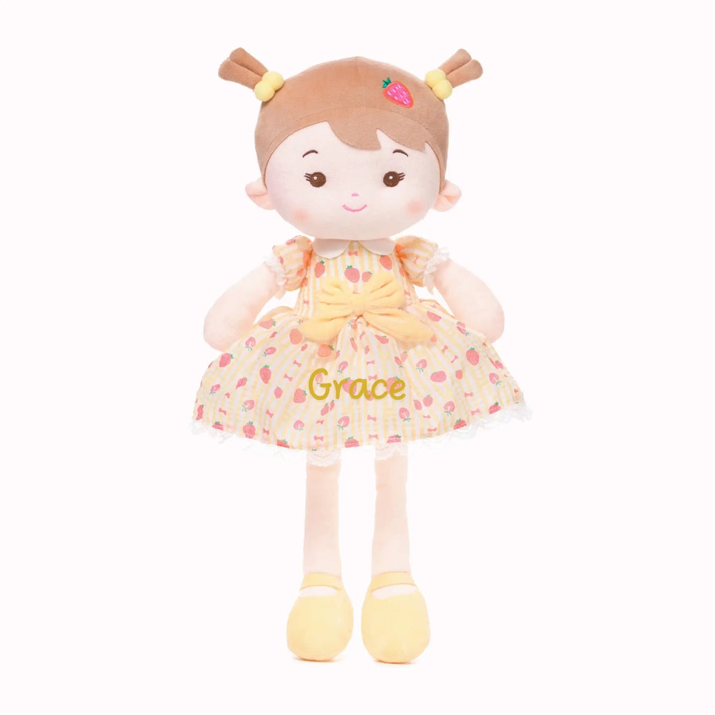 Personalized Strawberry Girl - Yellow - Collector Friendly Doll For Collectors