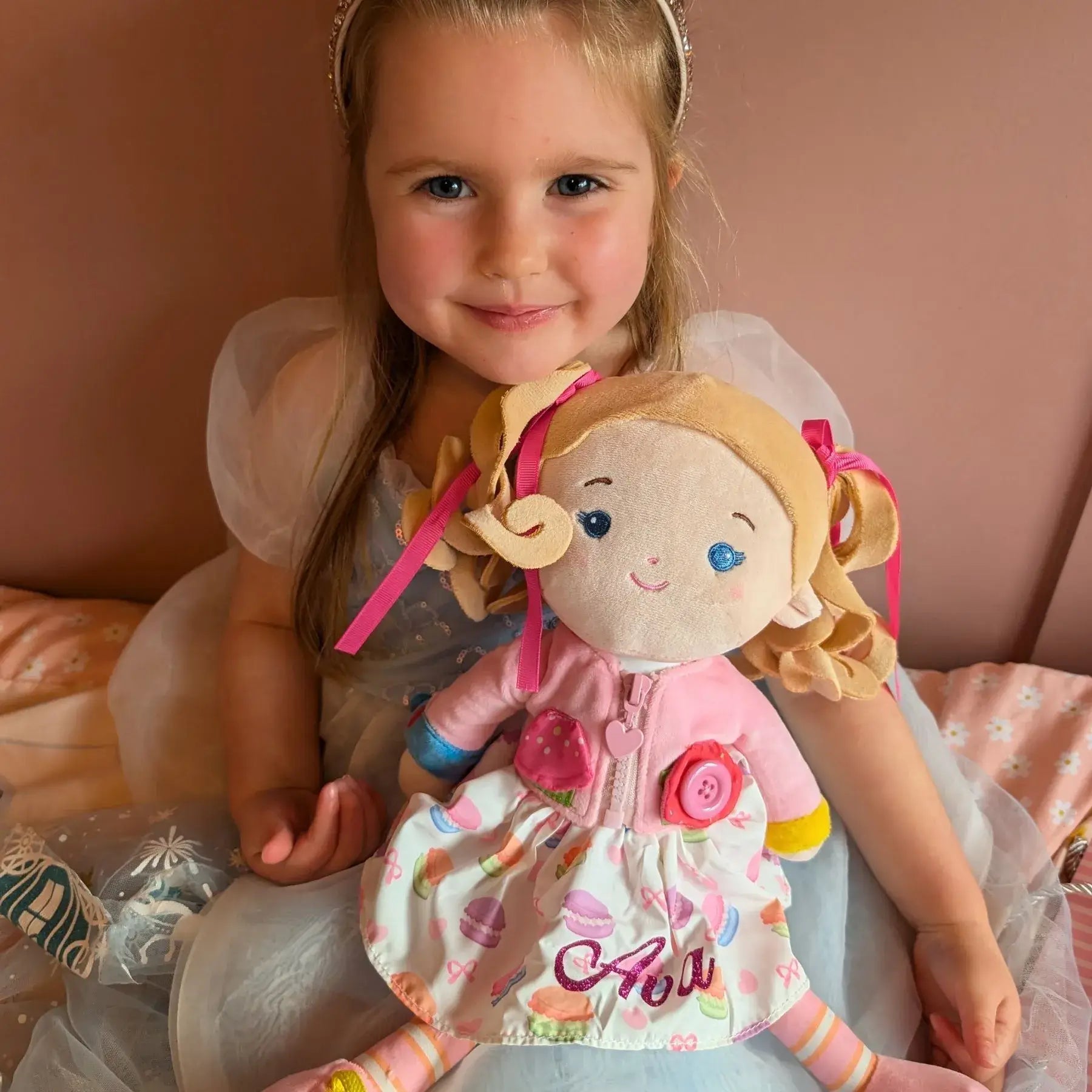 Personalized Cupcake Girl - Montessori Doll - Display Ready Dress Up Doll
