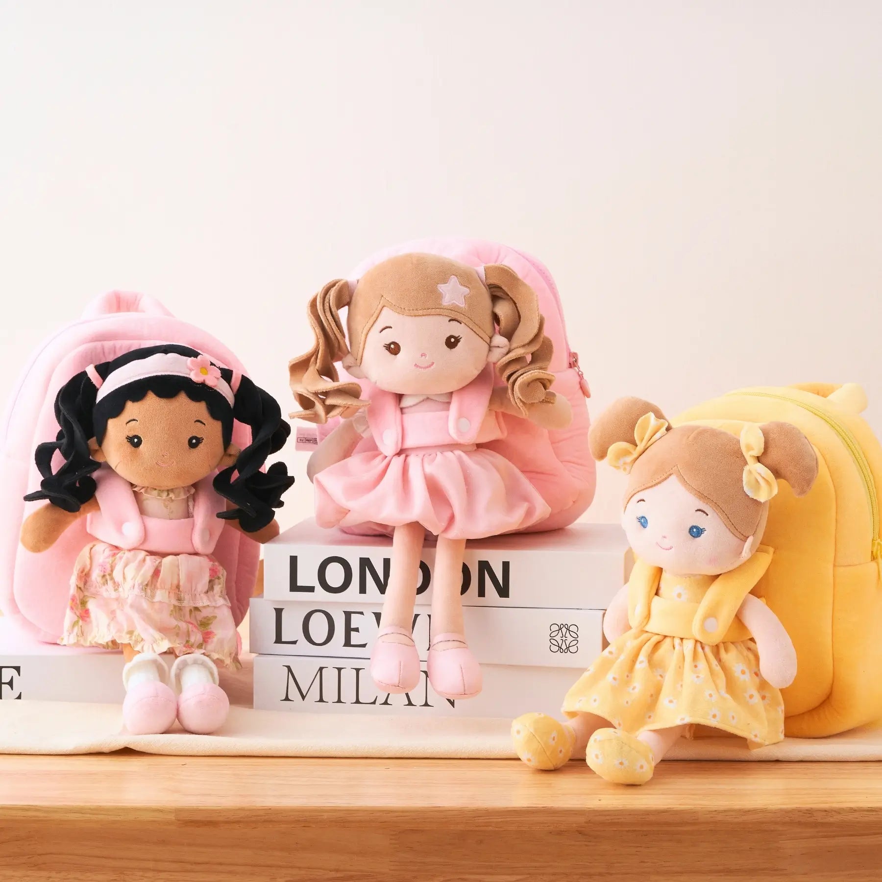 Personalized Doll Backpack - Stylish Plush Doll