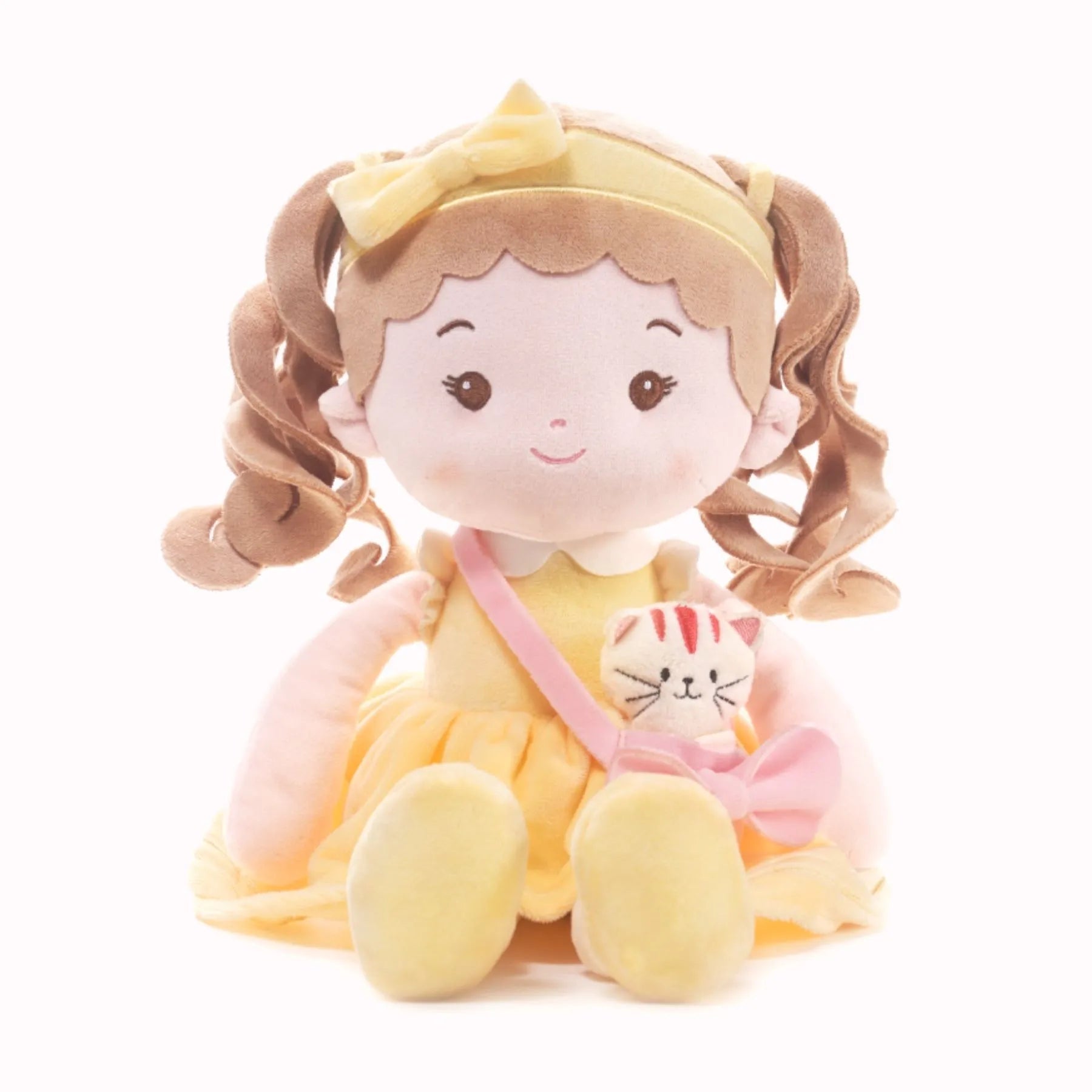 Personalized Sunny Girl & Her Pet - Display Ready Doll For Display