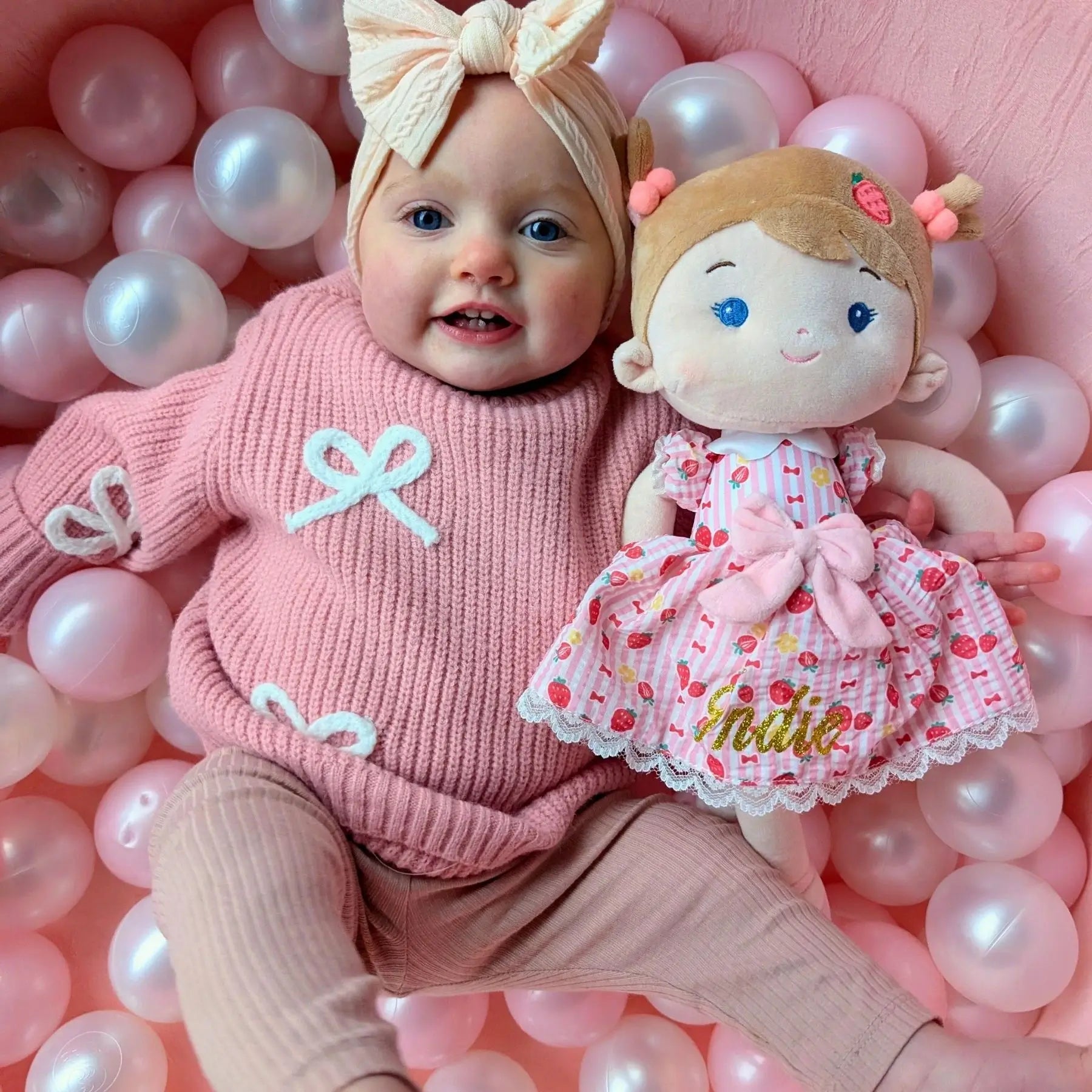 Leyadoll Soft Plush Personalized Leya Doll, My First Baby Doll - Cozy Doll For Display