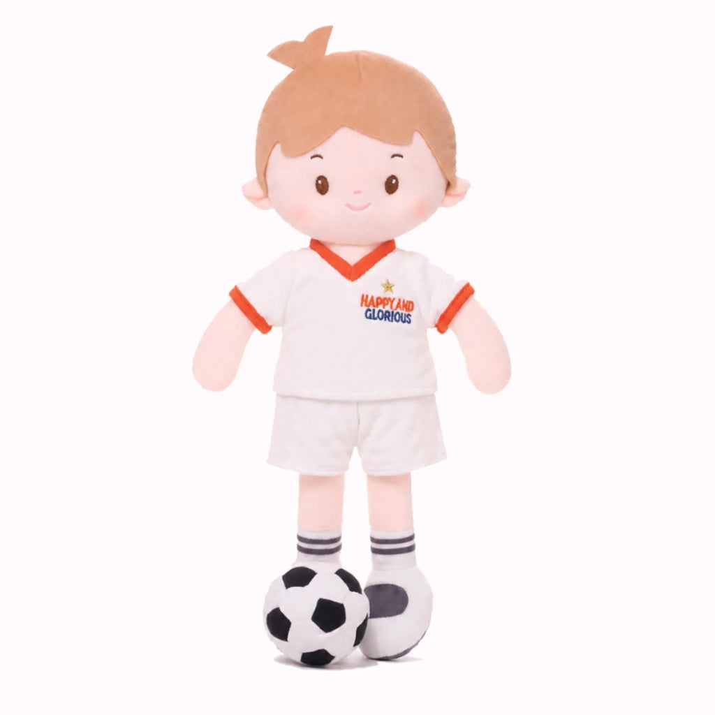 Personalized Soccer Boy - ENG (2 Skin Tones) - Classic Doll Style Set