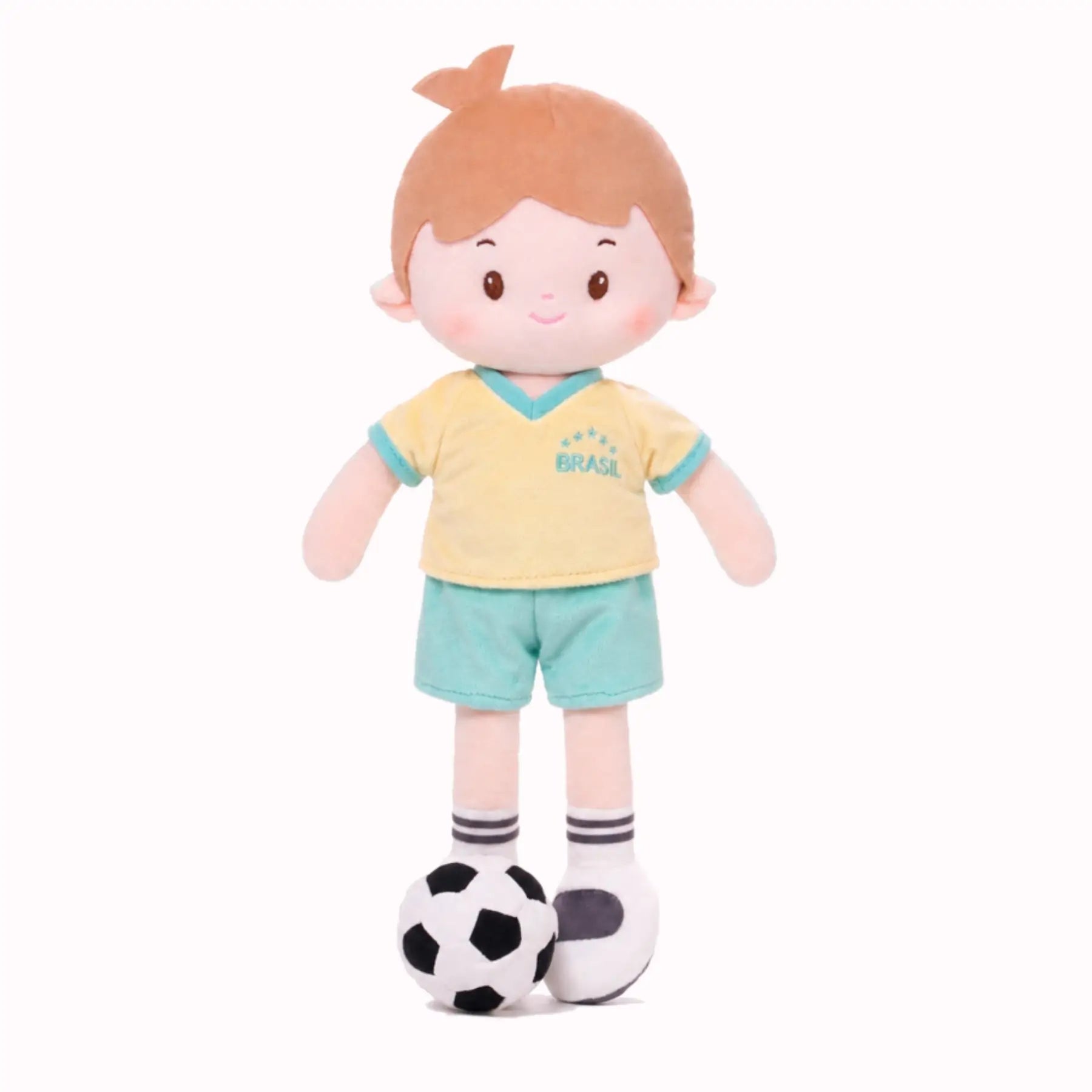 Personalized Soccer Boy - BRA (2 Skin Tones) - Stylish Doll For Gifting