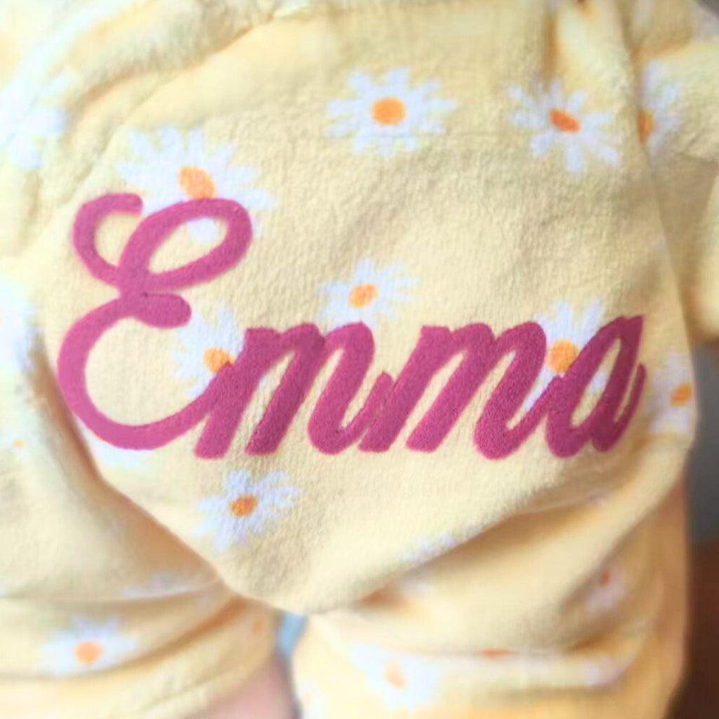 Personalized Pudding Baby Girl - Daisy - Charming Doll Outfit Set