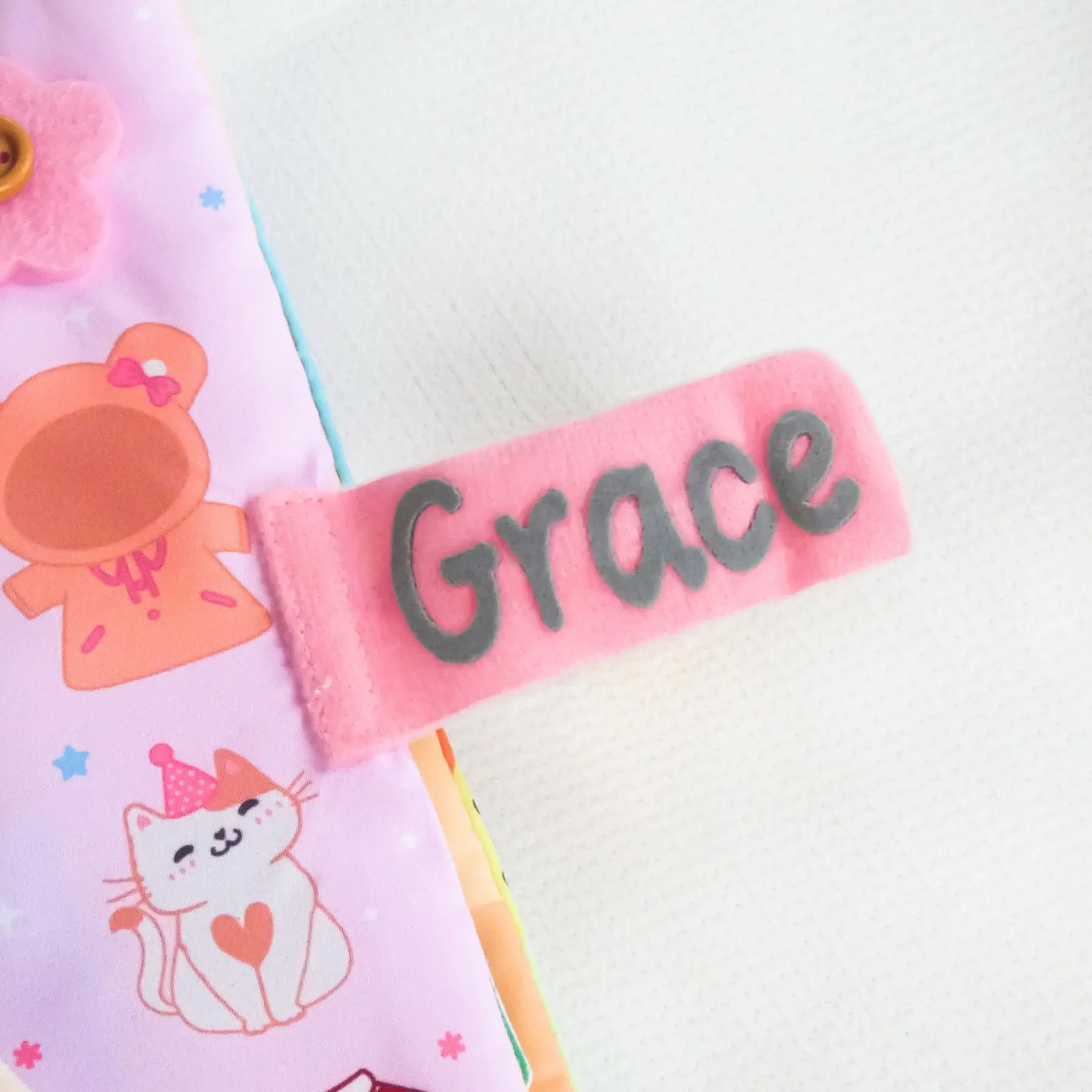 Dress Me Right - Personalized Montessori Soft Book - Cute Doll Accessory Set