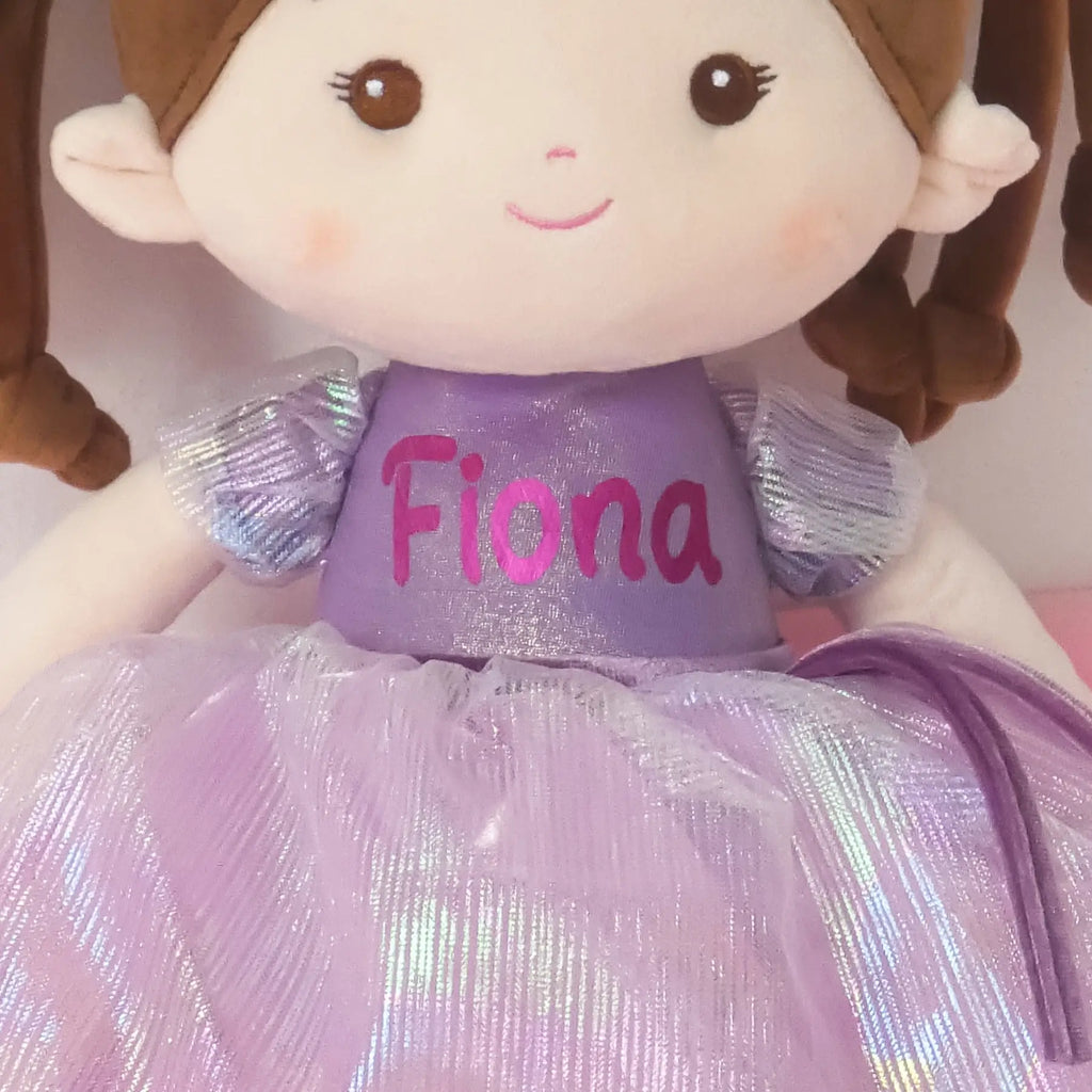 Personalized Princess Coral - Violet - Small Size Doll For Display