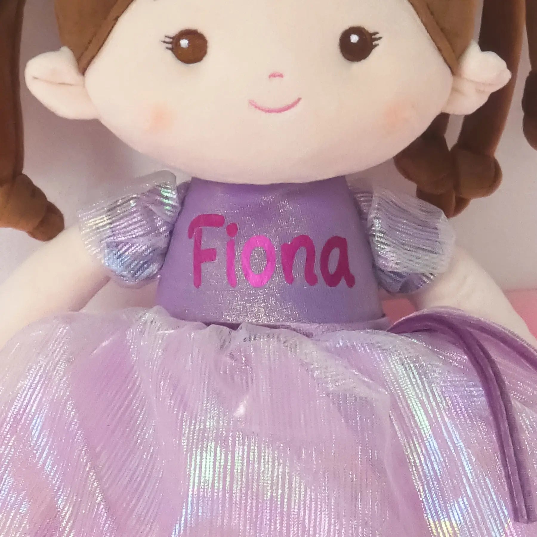 Personalized Princess Coral - Violet - Small Size Doll For Display