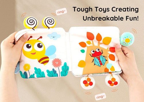 Fluttery Harmony - Soft Rattle Book For Babies - Display Ready Doll For Gifting