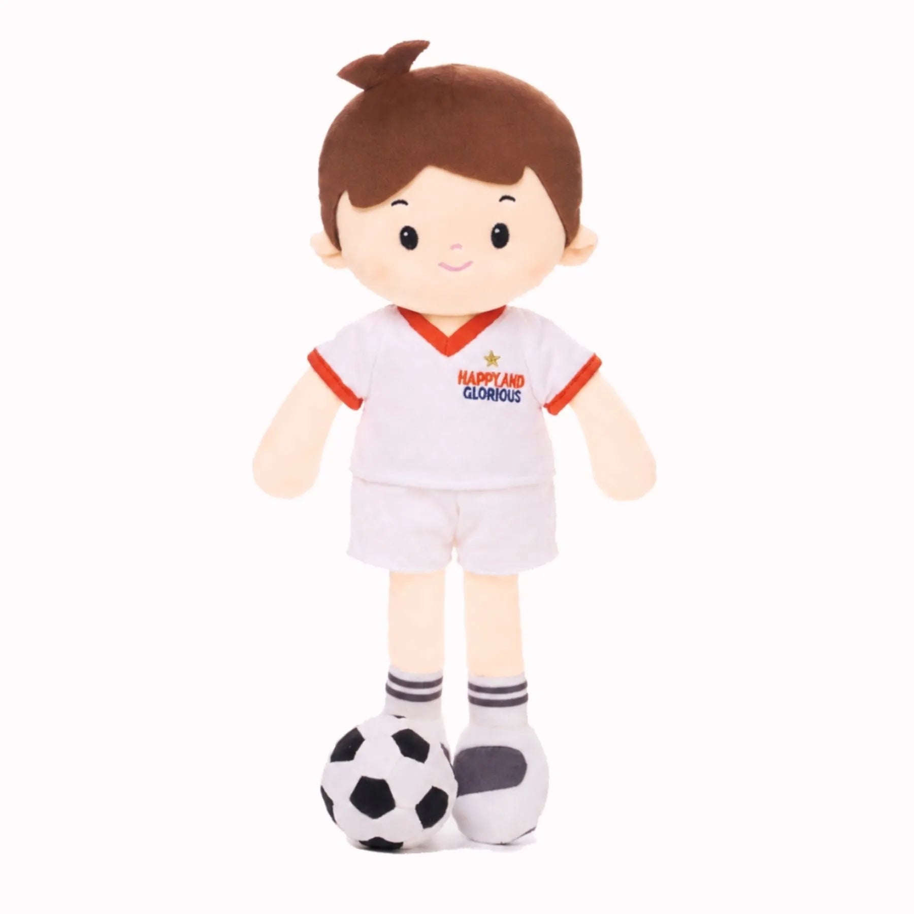 Personalized Soccer Boy - ENG (2 Skin Tones) - Classic Doll Style Set