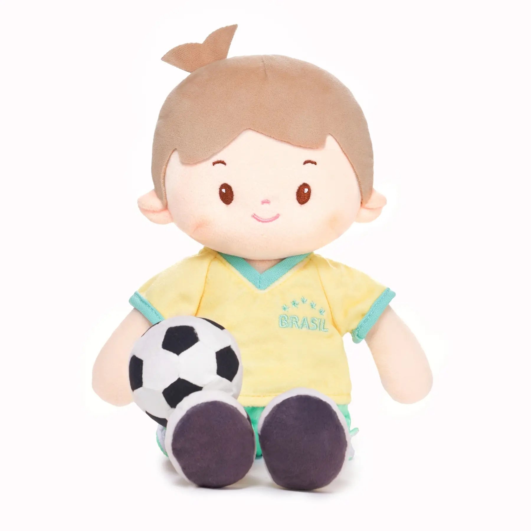Personalized Soccer Boy - BRA (2 Skin Tones) - Stylish Doll For Gifting