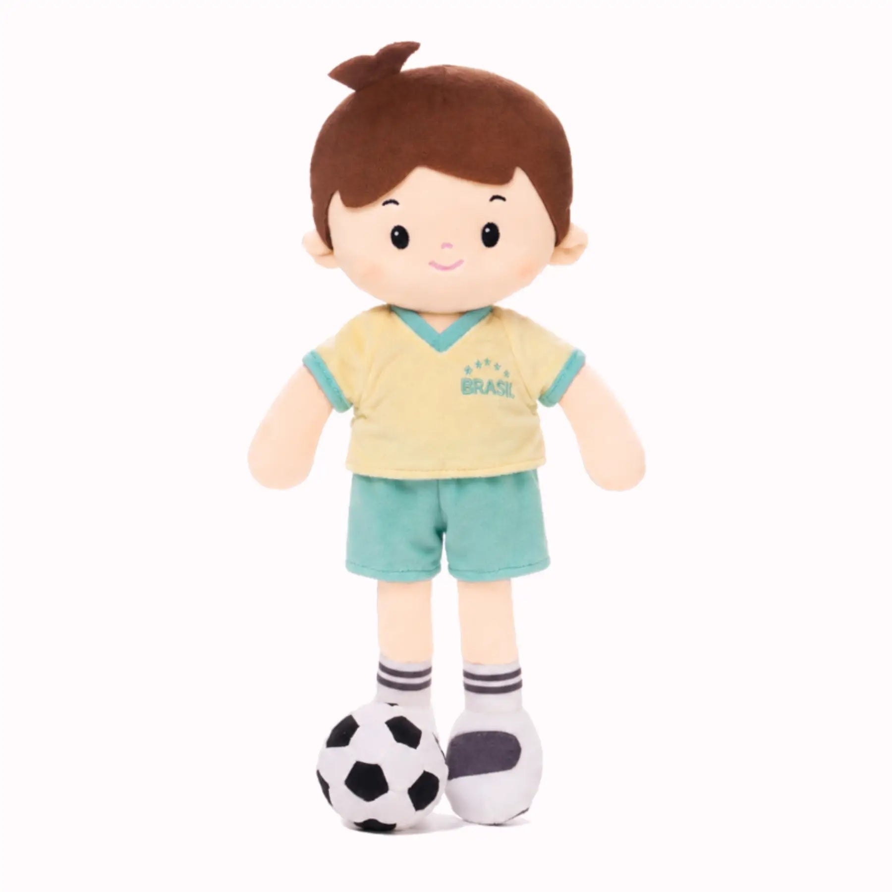Personalized Soccer Boy - BRA (2 Skin Tones) - Stylish Doll For Gifting