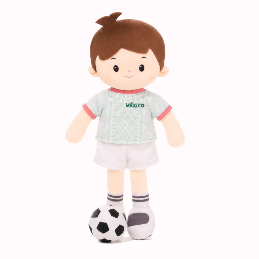 Personalized Soccer Boy - MEX (2 Skin Tones) - Stylish Doll Style Set