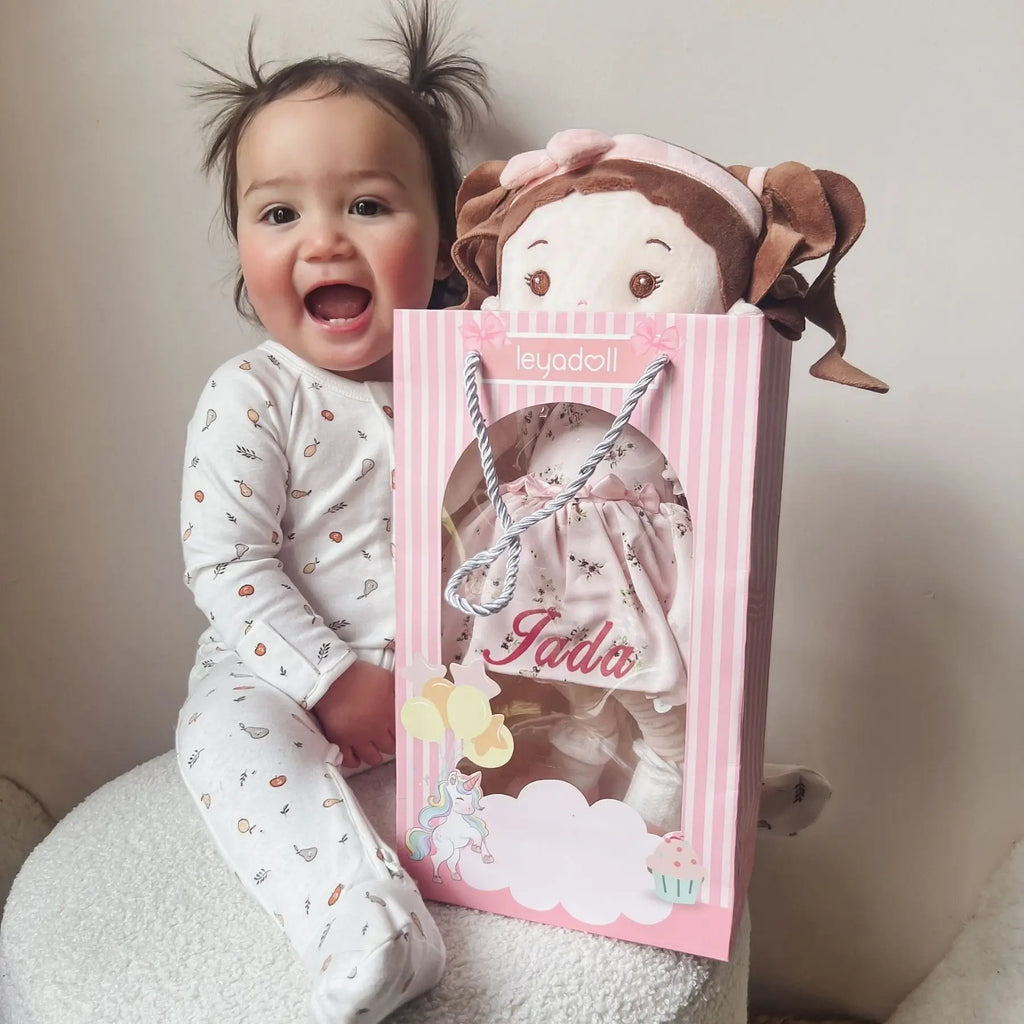 Leyadoll Soft Plush Personalized Leya Doll, My First Baby Doll - Cozy Doll For Display