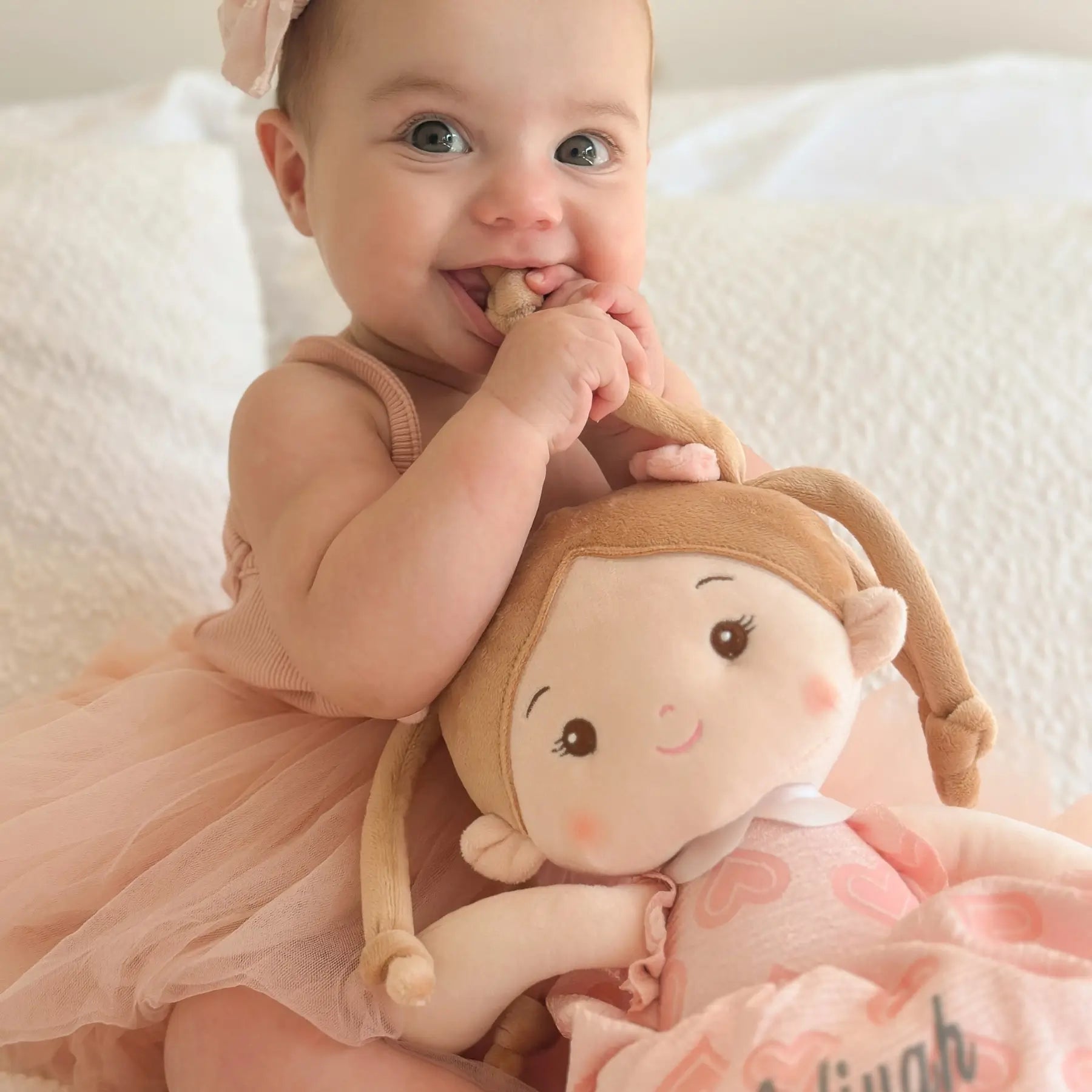 Leyadoll Soft Plush Personalized Leya Doll, My First Baby Doll - Cozy Doll For Display