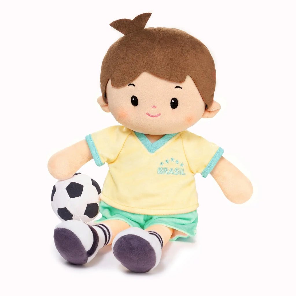 Personalized Soccer Boy - BRA (2 Skin Tones) - Stylish Doll For Gifting