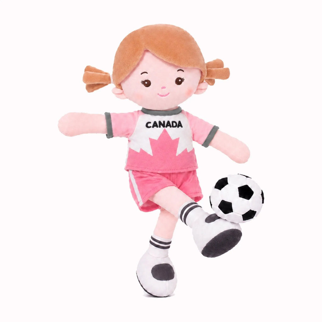 Personalized Soccer Girl - CAN (2 Skin Tones) - Modern Doll With Outfit